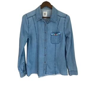 Billabong Light Denim Fitted Denim Shirt - Medium